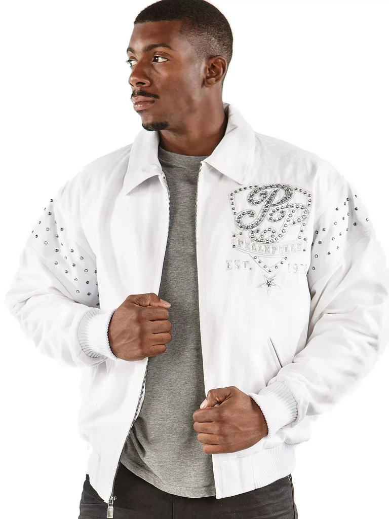 Pelle Pelle King Of Thrones White Wool Jacket, pellepelle.us