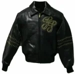 Men’s Pelle Pelle Black & Gold Varsity Jacket