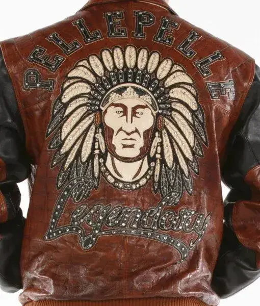 Pelle Pelle Legendary Indian Chief Brown Jacket, pellepelle.us