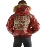 Pelle Pelle Live Like A Queen Maroon Leather Jacket, pellepelle.us