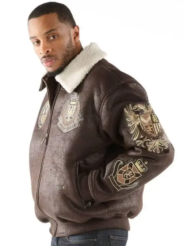 Pelle Pelle Marc Buchanan Mens Bomber Brown Jacket, pellepelle.us