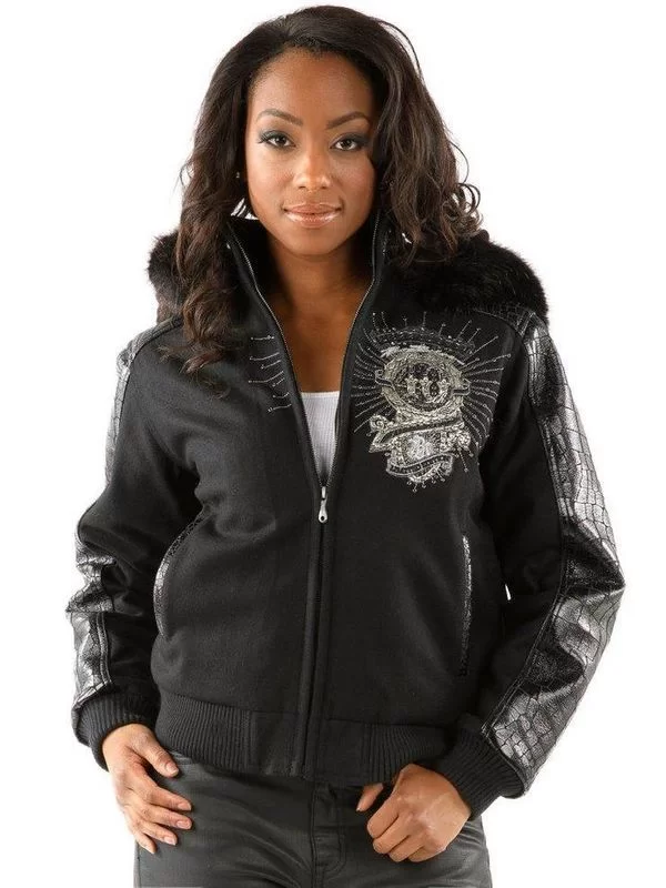 Pelle Pelle Mark Buchanan Womens Dynasty Black Jacket, pellepelle.us