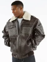 Pelle Pelle Mb Bomber Brown Fur Jacket