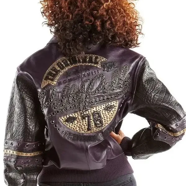 Pelle Pelle Womens The Original 78 Purple Leather Jacket, pellepelle.us