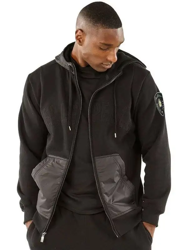 Pelle Pelle Mens 1978 Black Hooded Jacket