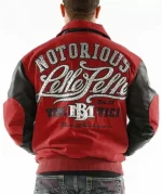 Pelle Pelle Mens Royal Red and Black Varsity Jacket, pellepelle.us