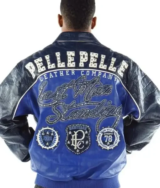 Pelle Pelle Mens Last Man Standing Blue Jacket, pellepelle.us