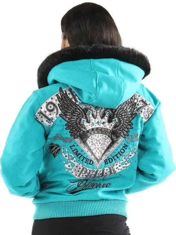 Pelle Pelle Womens Limited Edition Princess 1978 Turquoise Jacket, pellepelle.us