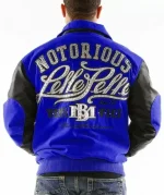 Pelle Pelle Mens Royal Blue and Black Varsity Jacket