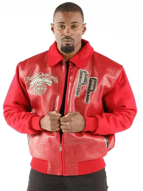 Pelle Pelle Mens Steadfast Resolute Red Jacket, pellepelle.us