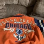 Pelle Pelle Orange Varsity Lettermen Jacket, pelle pelle,pellepelle.com