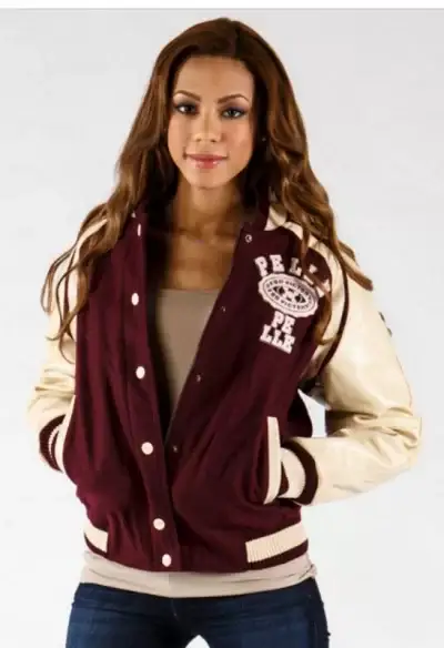 Pelle Pelle Premier League Maroon Wool Jacket, pelle pelle, pellepelle.com