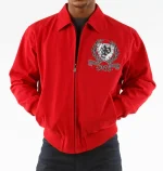 Pelle Pelle Red All For One Studded Wool Jacket