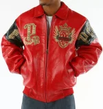 Pelle Pelle Red Empire Victory Comes Leather Jacket , pellepelle.us