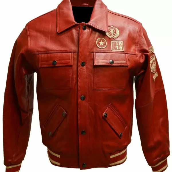 Pelle Pelle Vintage Red Leather Jacket ,pellepelle.us