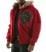 Pelle Pelle Red Platinum Made for King Fur Hood Jacket