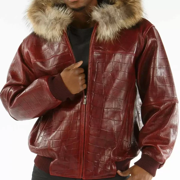 Pelle Pelle Red Script Leather Studded Jacket