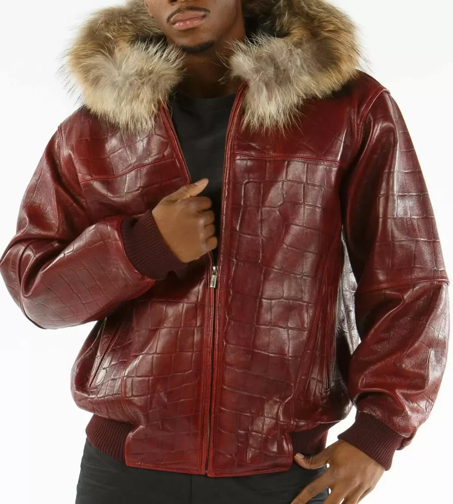 Pelle Pelle Red Script Leather Studded Jacket