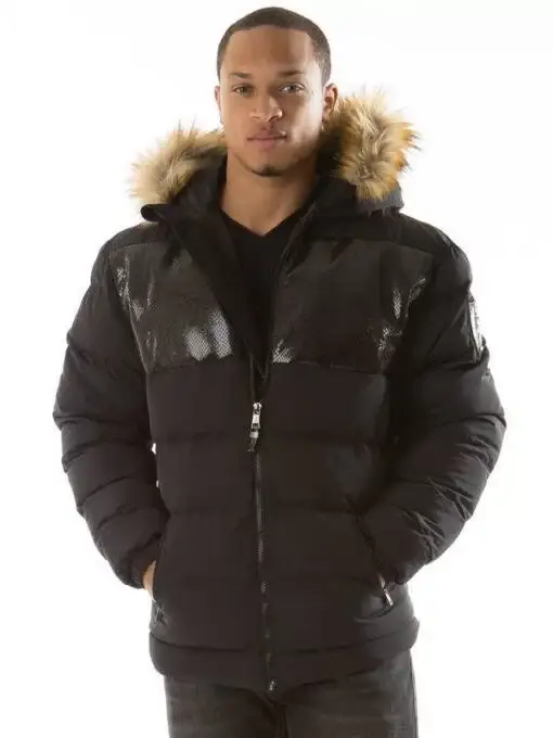 Pelle Pelle Snakeskin Bubble Coat, pellepelle.us