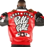 Men Pelle Pelle Red Varsity Jacket ,pellepelle.us