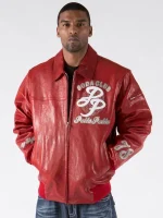 Pelle Pelle Soda Club Sportster Red Leather Jacket,Pelle Pelle, PellePelle.com