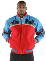 Pelle Pelle Throwback Soda Club Blue & Red Jacket , pellepelle.us