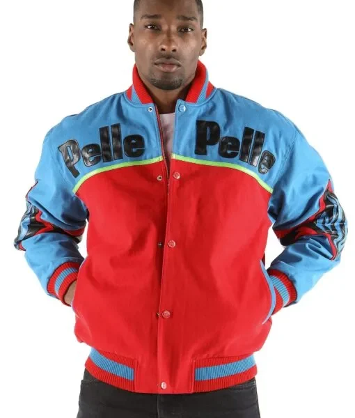 Pelle Pelle Throwback Soda Club Blue & Red Jacket , pellepelle.us