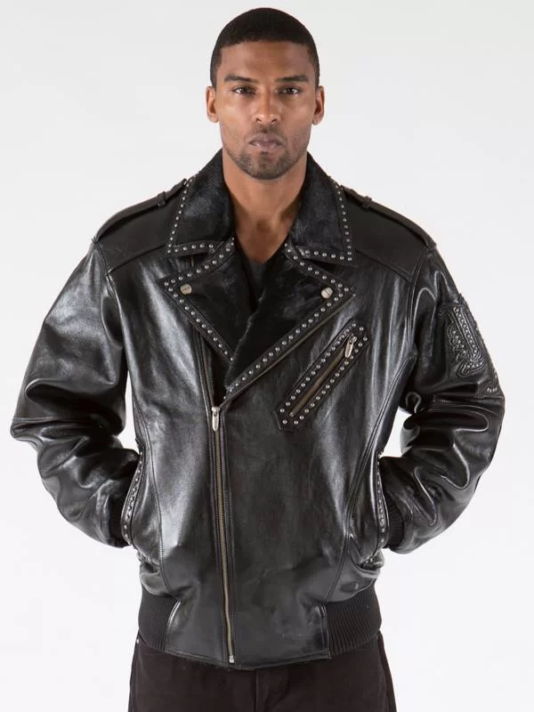 Pelle Pelle Varsity Biker Leather Jacket,Pelle Pelle, PellePelle.com