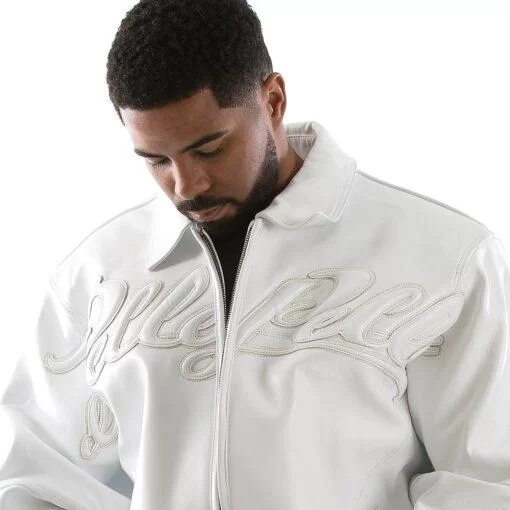 Pelle Pelle Vintage White Leather Jacket , pellepelle.us