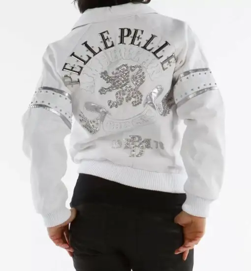 Pelle Pelle White American Princess Wool Jacket, pellepelle.us