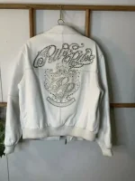 Pelle Pelle White Stud Marc Buchanan Leather Jacket