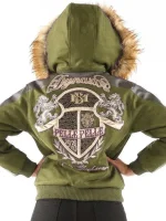 Pelle Pelle Womens Dynasty Olive Hooded Jacket