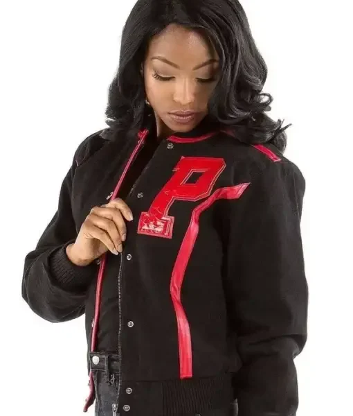 Pelle Pelle Womens Letterman Bomber Black Varsity Jackets, pelle pelle, pellepelle.com