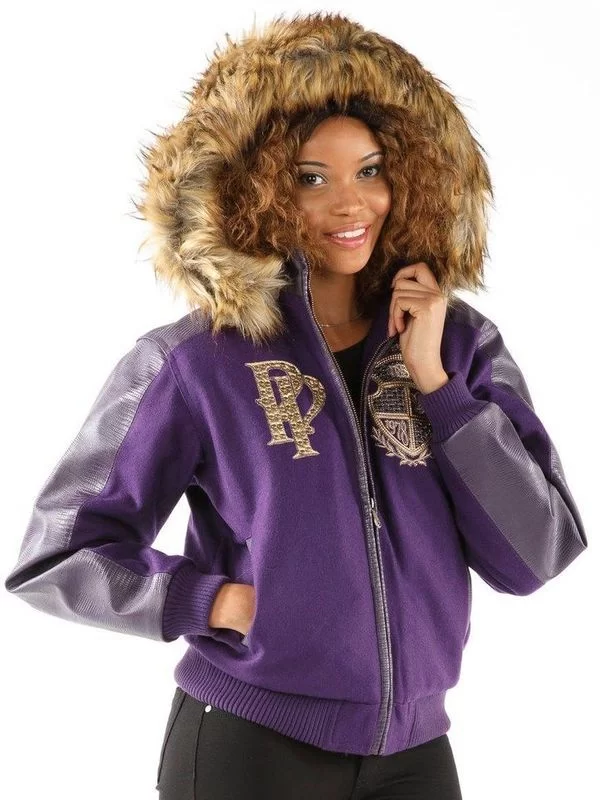 Pelle Pelle Womens Marc Buchanan Purple Jacket, pellepelle.us