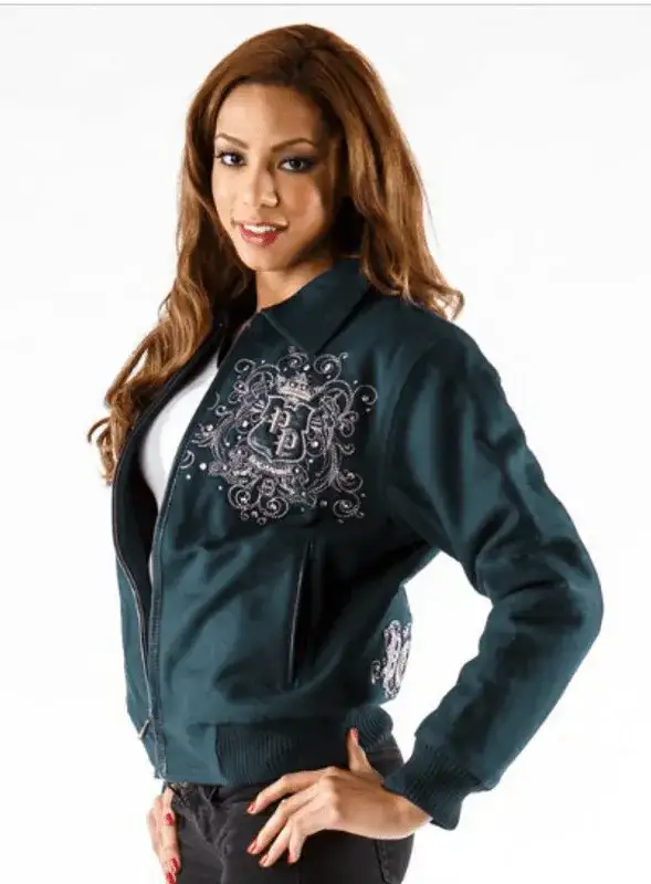 Pelle Pelle Womens Triple Crest Dark Turquoise Jacket