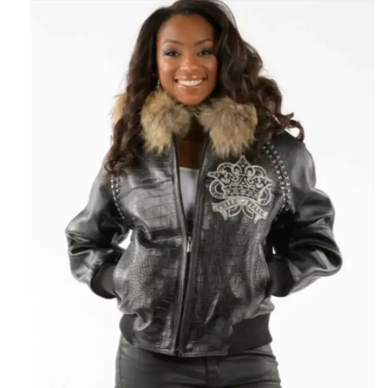 Pelle Pelle Womens Vintage Black Hooded Leather Jacket, pellepelle.us