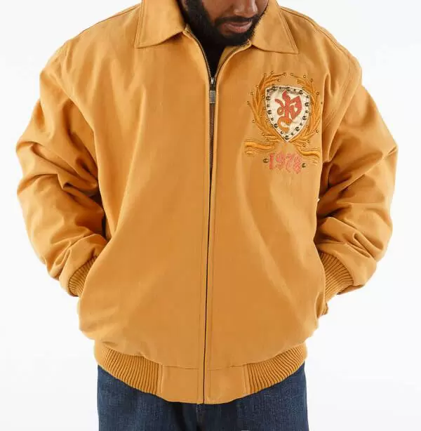 Pelle Pelle Yellow All For One Studded Wool Jacket , pellepelle.us