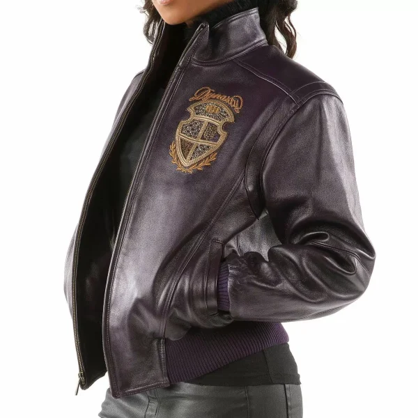 Purple Pelle Pelle Dynasty Studded Leather Jacket , pellepelle.us