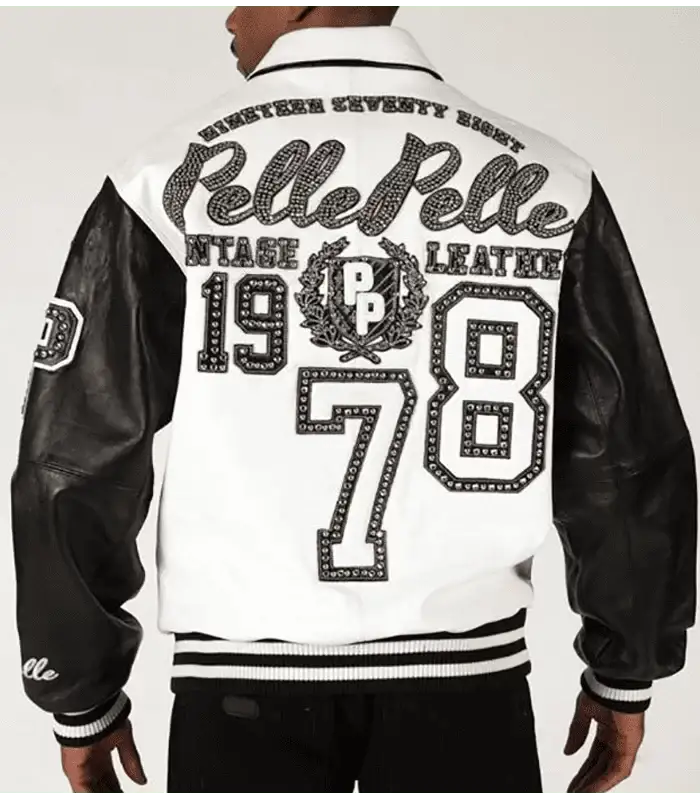 1978 Black and White Leather Jacket , pellepelle.us