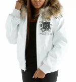 White Live Like a Queen Die Like a Legend Pelle Pelle Jacket