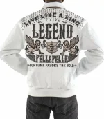 White Pelle Pelle Live Like A King Studded Jacket