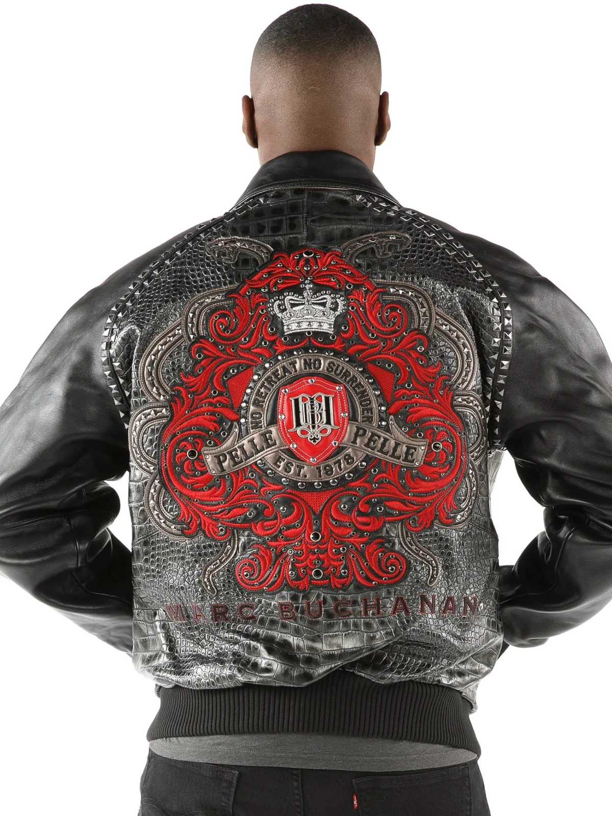 Pelle Pelle No Retreat, No Surrender Black Jacket, Pelle Pelle, PellePelle.com