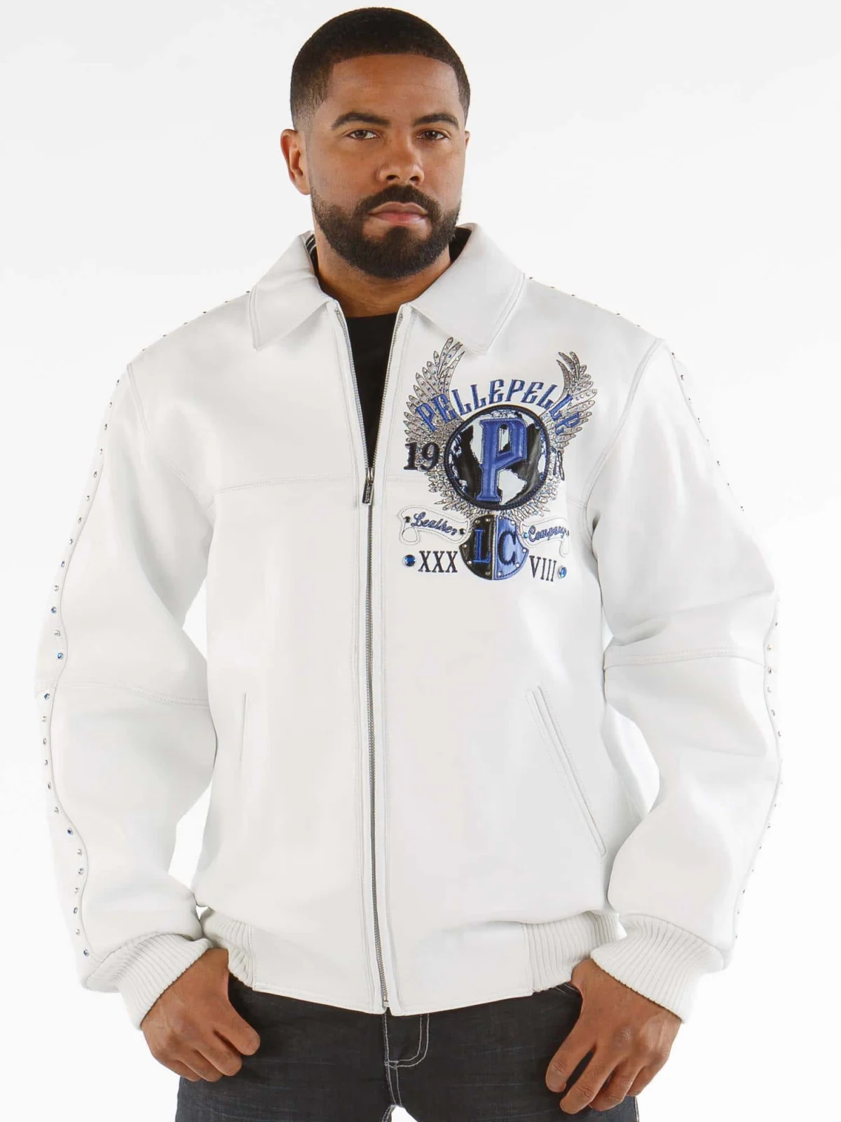 Pelle Pelle World Famous Legend White Leather Jacket, pellepelle.us