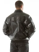 Black Jeweled Pelle Jacket,, Pelle Pelle, PellePelle.com