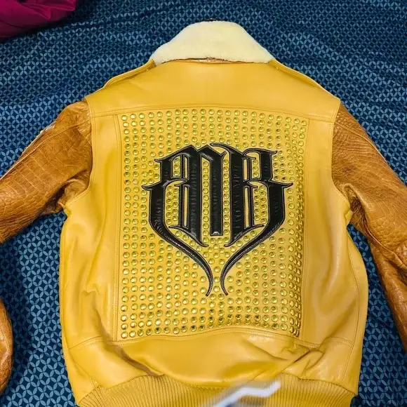 Pelle Pelle Yellow Leather Jacket,pellepelle.us