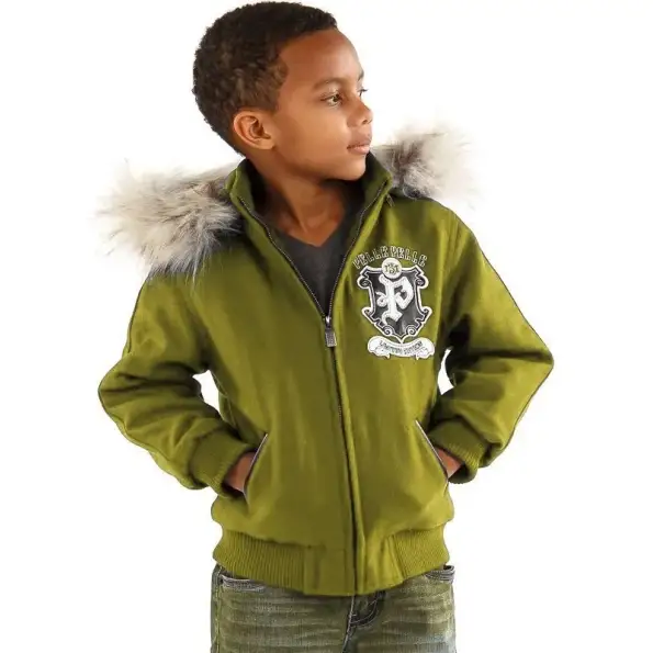 Pelle Pelle Kids Back to School Olive Jacket, pellepelle.us