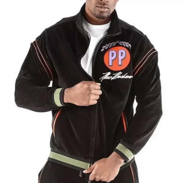 Pelle Pelle Throwback Velour Warmup Jacket, pellepelle.us