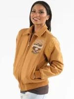 Pelle Pelle Ladies Red White & True Light Brown Jacket