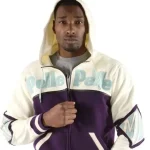 Pelle Pelle White and Purple Hoodie