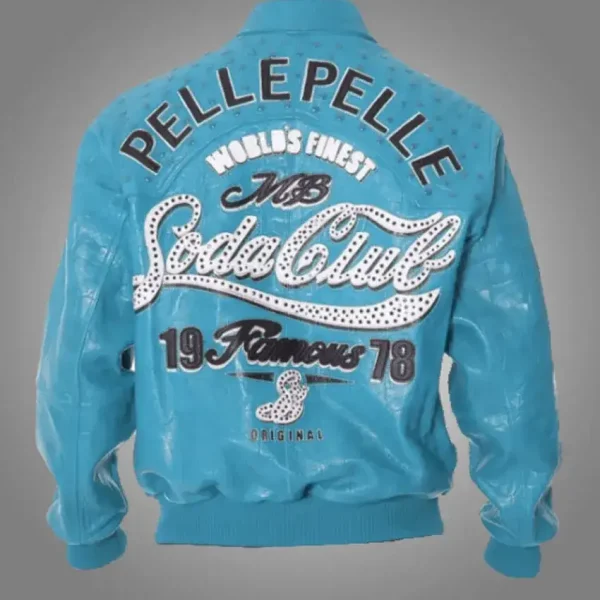 Pelle Pelle Soda Club Turquoise Leather Jacket, pellepelle.us